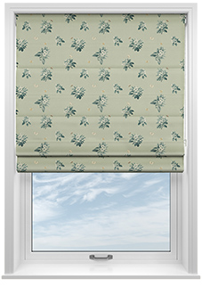 Upton, Apple Spray Bud Green - Twist&Fit Roman Blind